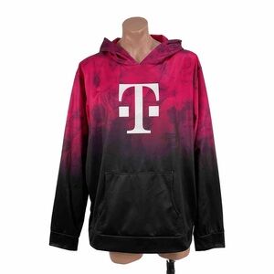 T-Mobile Hoodie Pink Black Tie Dye Employee Hooded Sweatshirt Unisex Medium